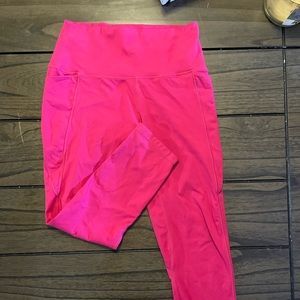 Hot pink Senita Athletics capri leggings
